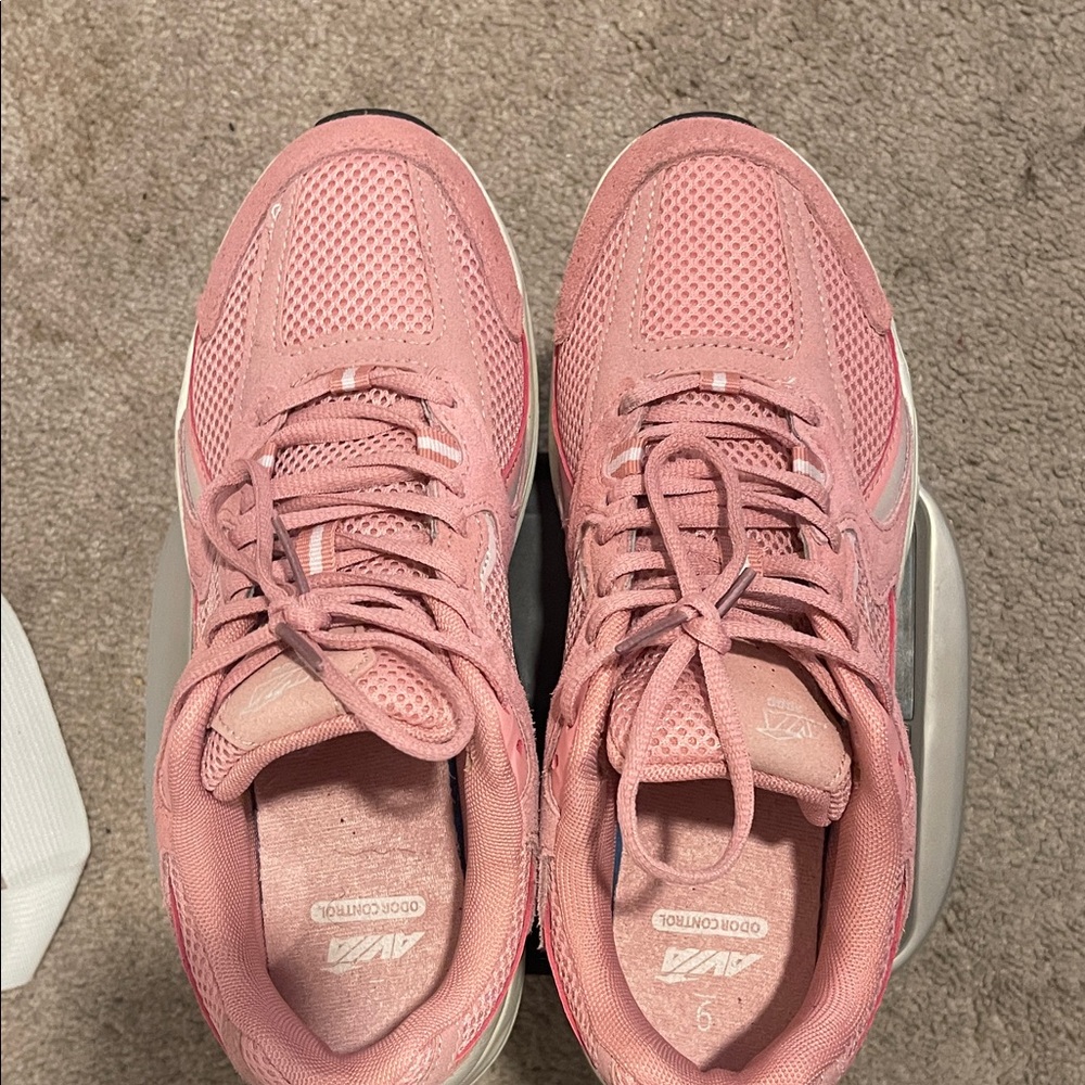 Avia Pink Mesh Lace-Up Sneakers
